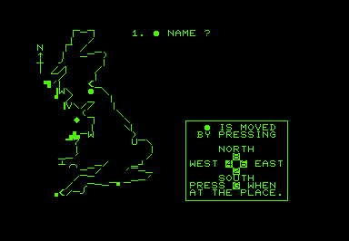 Great British Quiz game screenshot for Commodore PET